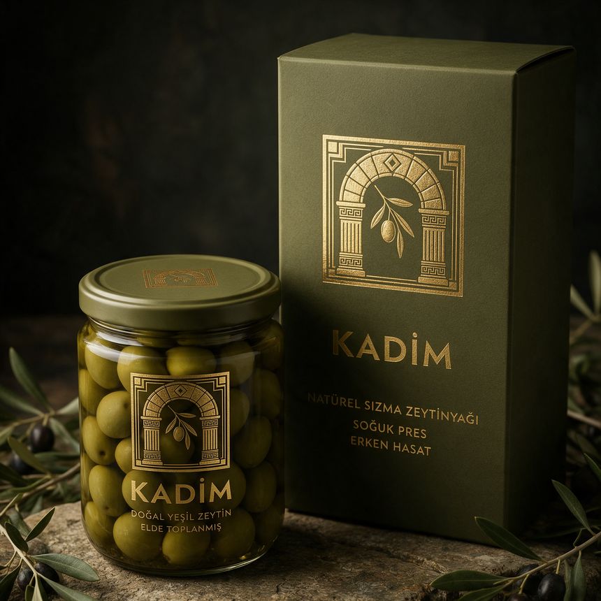 KADİM zeytin kavanozu ve hediye kutusu
